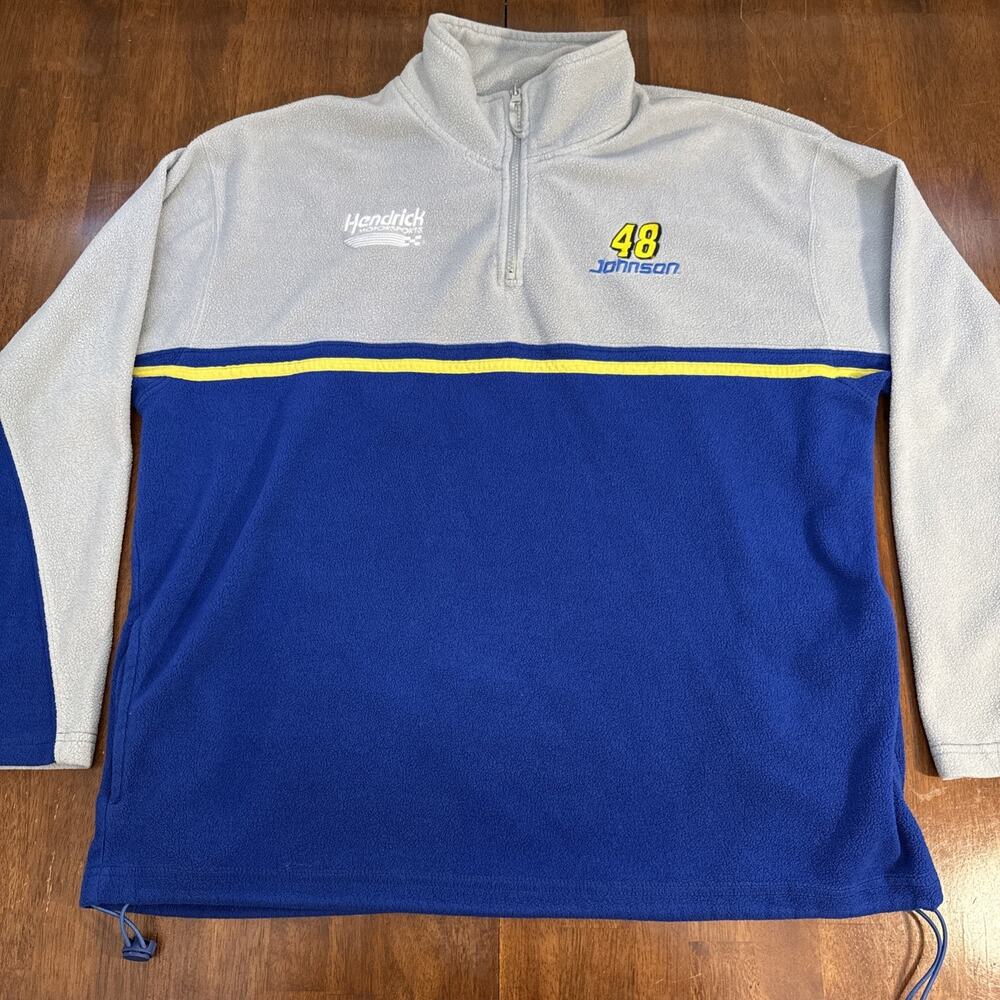 Vintage‎ Jimmie Johnston Winner's Circle Fleece Pullover NASCAR Men's Size XL